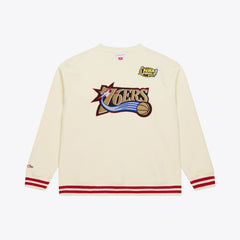 Philadelphia 76ers Hardwood Classics 76 Originals Collection Sweatshirt Cream | Mitchell & Ness Lifestyle