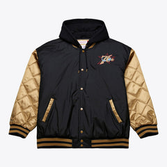 Philadelphia 76ers Hardwood Classics 76 Originals Collection Fushion Full-Snap Hoodie Jacket Black | Mitchell & Ness for sale