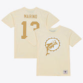 Mitchell & Ness Dan Marino Miami Dolphins Sandman Name & Number T-Shirt Cream