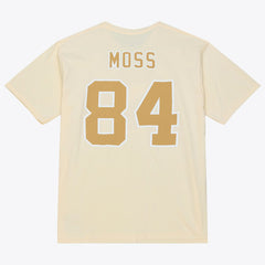 Mitchell & Ness Randy Moss Minnesota Vikings Sandman Name & Number T-Shirt Cream