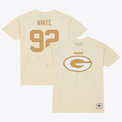Mitchell & Ness Reggie White Green Bay Packers Sandman Name & Number T-Shirt Cream