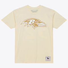Mitchell & Ness Ray Lewis Baltimore Ravens Sandman Name & Number T-Shirt Cream