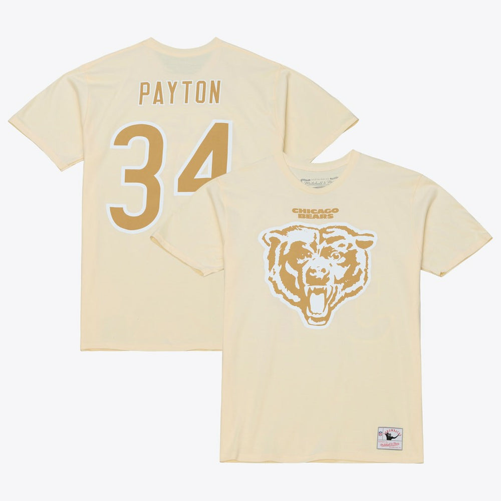 Mitchell & Ness Walter Payton Chicago Bears Sandman Name & Number T-Shirt Cream