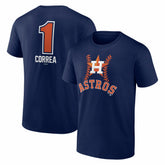 Carlos Correa Houston Astros Fastball Player Name & Number T-Shirt - Navy - MLB Sale