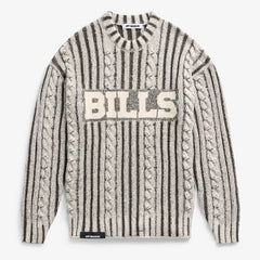 Buffalo Bills Off Season x NFL Unisex Cable Knit Sweater Cream/Gray