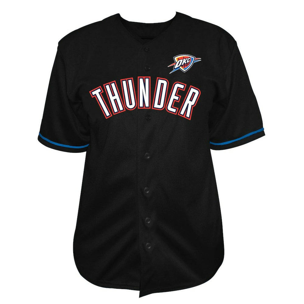 Oklahoma City Thunder Big & Tall Pop Full-Button Jersey Black | Fanatics US