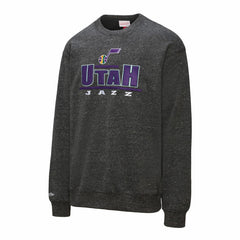 Utah Jazz Throw It Back Fleece Sweatshirt Black | Mitchell & Ness