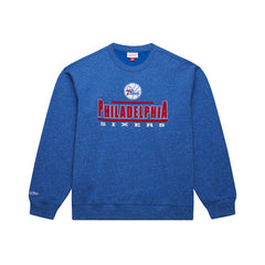 Philadelphia 76ers Throw It Back Fleece Sweatshirt Royal | Mitchell & Ness online