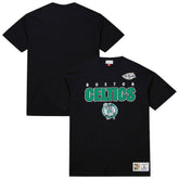 Boston Celtics Hardwood Classics Throw It Back Premium T-Shirt Black | Mitchell & Ness