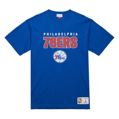 Philadelphia 76ers Hardwood Classics Throw It Back Premium T-Shirt Royal | Mitchell & Ness outlet