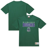 Milwaukee Bucks Hardwood Classics Throw It Back Premium T-Shirt Green | Mitchell & Ness online