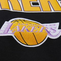 Los Angeles Lakers Hardwood Classics Throw It Back Premium T-Shirt Black | Mitchell & Ness for sale