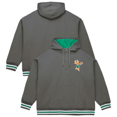 Milwaukee Bucks Throw It Back Quilted Fleece Quarter-Zip Hoodie Gray | Mitchell & Ness for sale