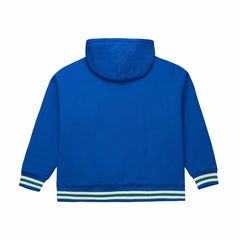 Minnesota Timberwolves Throw It Back Quilted Fleece Quarter-Zip Hoodie Royal | Mitchell & Ness Lifestyle