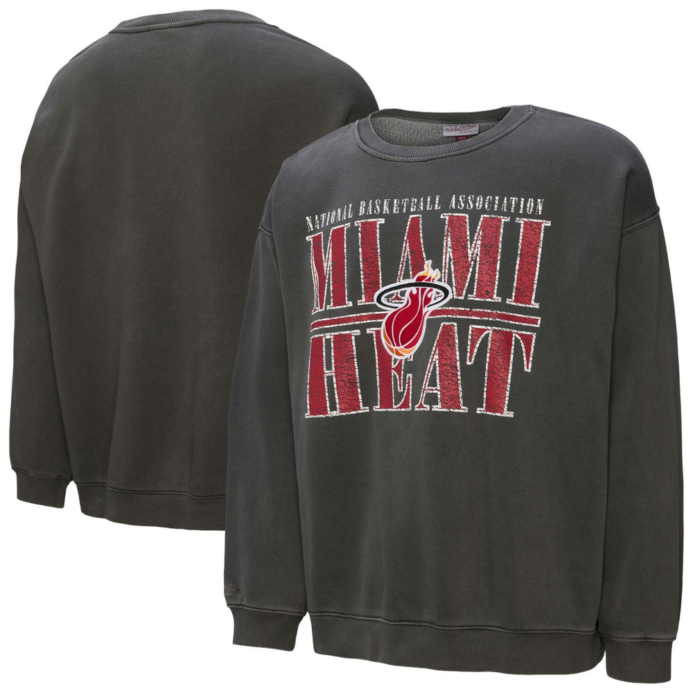 Miami Heat NBA Downtown Collection Fleece Sweatshirt Black | Mitchell & Ness