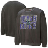 Milwaukee Bucks NBA Downtown Collection Fleece Sweatshirt Black | Mitchell & Ness US