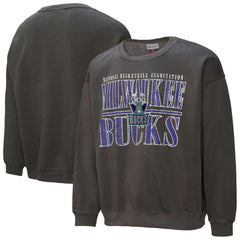 Milwaukee Bucks NBA Downtown Collection Fleece Sweatshirt Black | Mitchell & Ness US