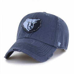 Memphis Grizzlies '47 Weathered Clean Up Adjustable Hat Navy | 47 brand discount