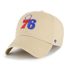 Philadelphia 76ers '47 Logo Clean Up Adjustable Hat Khaki | 47 brand outlet