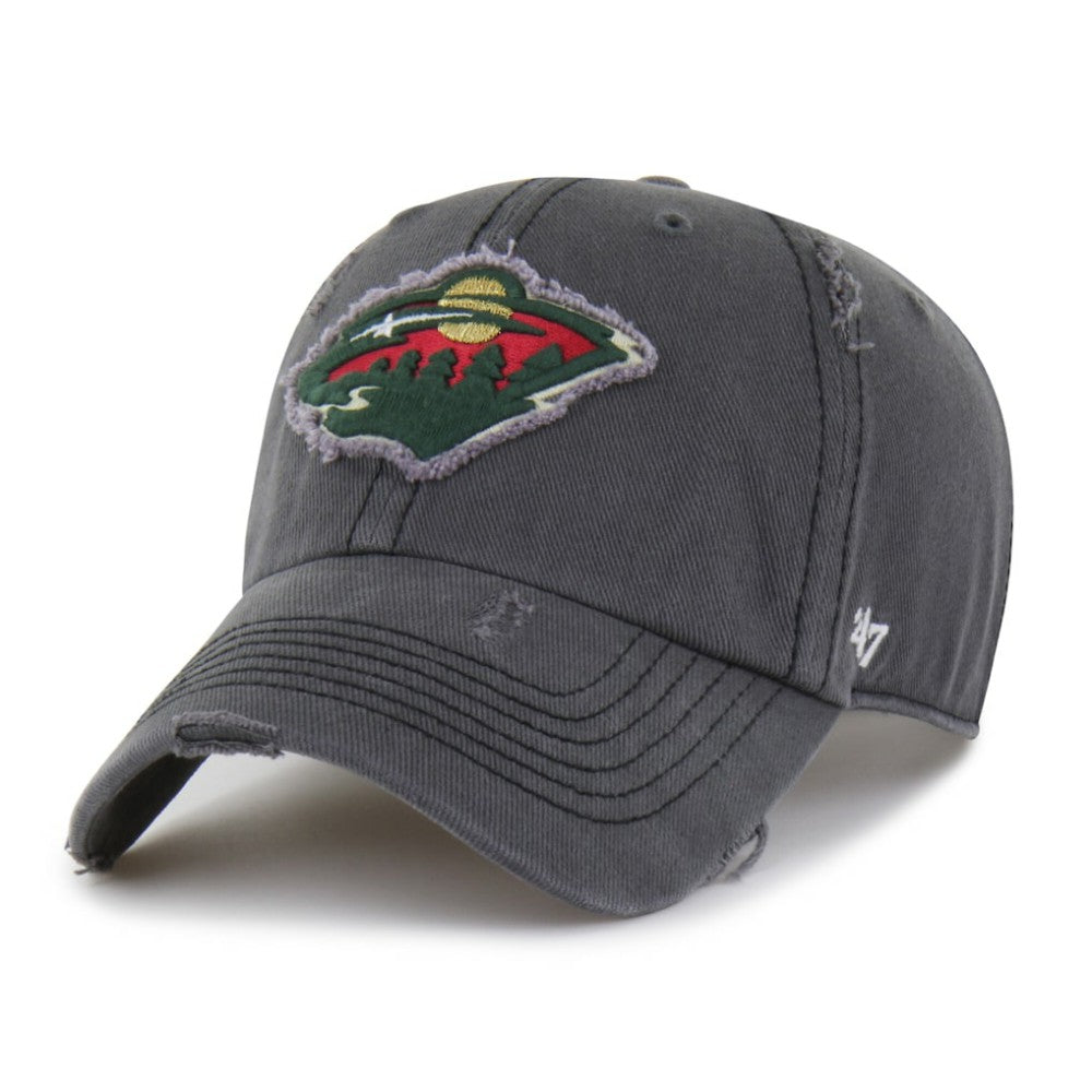 Minnesota Wild '47 Weathered Clean Up Adjustable Hat - Charcoal - NHL 203536504