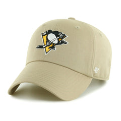 Pittsburgh Penguins '47 Logo Clean Up Adjustable Hat - Khaki - NHL 203536516