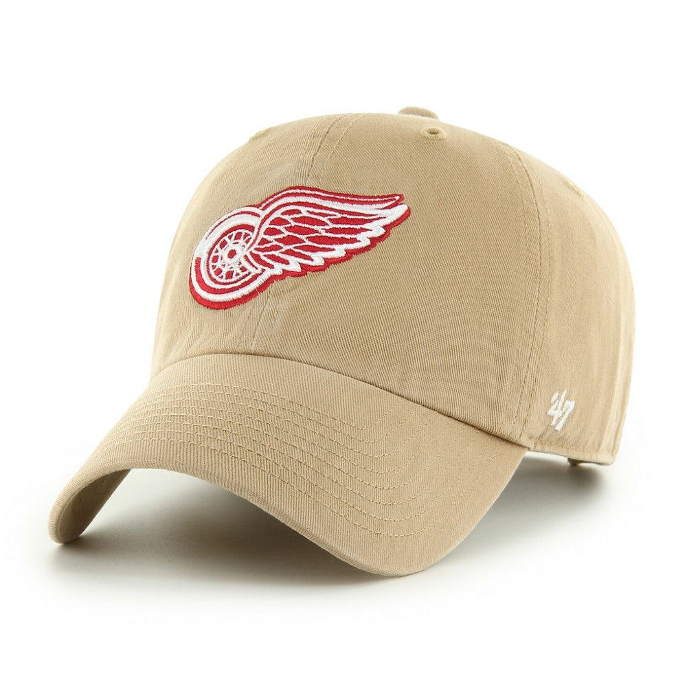 Detroit Red Wings '47 Logo Clean Up Adjustable Hat - Khaki - NHL 203536527