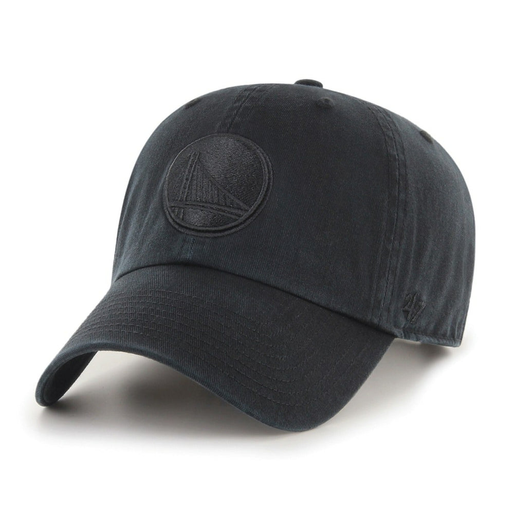 Golden State Warriors '47 Black on Black Clean Up Adjustable Hat | 47 brand for sale
