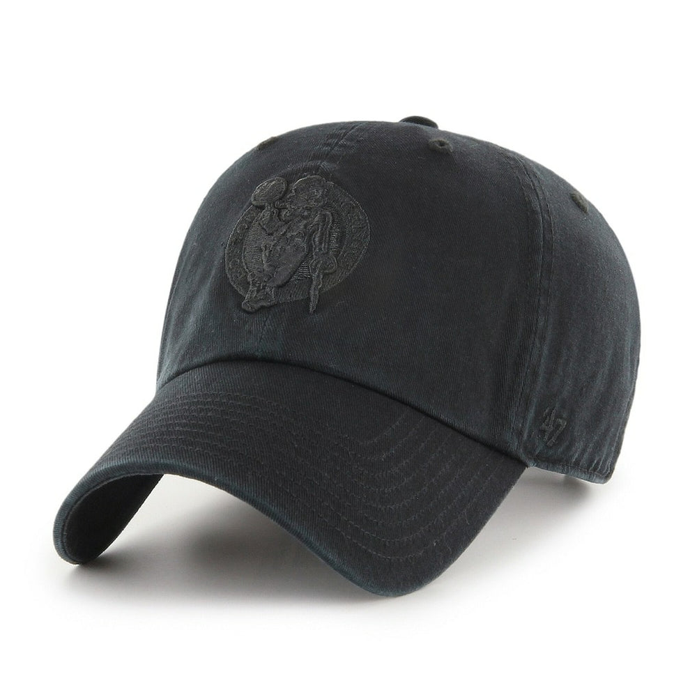 Boston Celtics '47 Black on Black Clean Up Adjustable Hat | 47 brand US