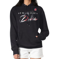 New Jersey Devils G-III 4Her by Carl Banks Shadow Logo Fleece Pullover Hoodie - Black - NHL 203538743