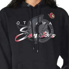 Ottawa Senators G-III 4Her by Carl Banks Shadow Logo Fleece Pullover Hoodie - Black - NHL 203538744