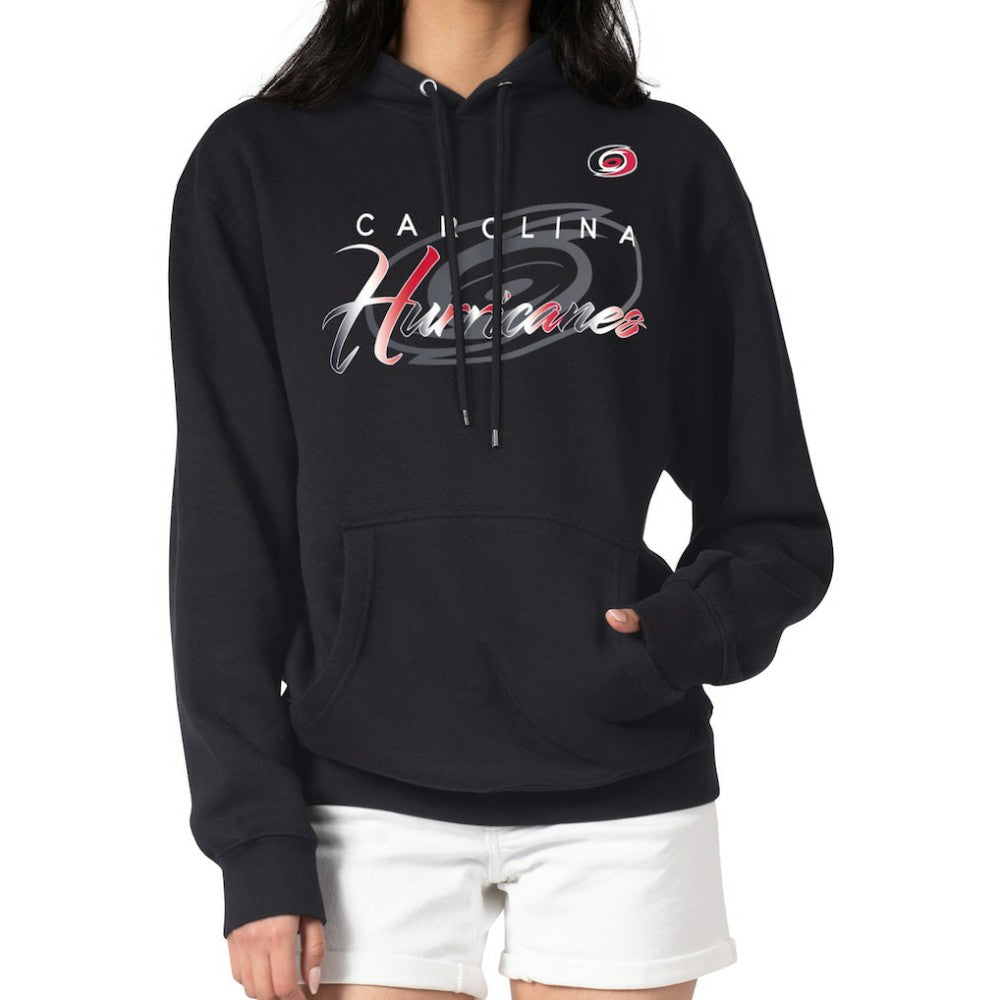 Carolina Hurricanes G-III 4Her by Carl Banks Shadow Logo Fleece Pullover Hoodie - Black - NHL 203538753
