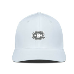 Montreal Canadiens Levelwear Rise Slate & Snow Structured Flex Hat - White - NHL 203539006