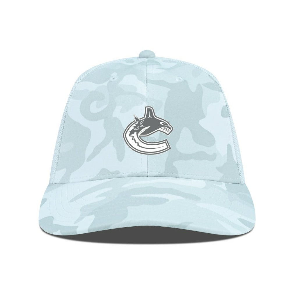 Vancouver Canucks Levelwear Clash Slate & Snow Meshback Flex Hat - Camo - NHL 203539112