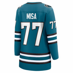 Michael Misa San Jose Sharks Fanatics Women's Breakaway Jersey - Teal - NHL 203539379