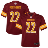 Nike Jacory Croskey-Merritt Washington Commanders Youth Team Game Jersey Burgundy