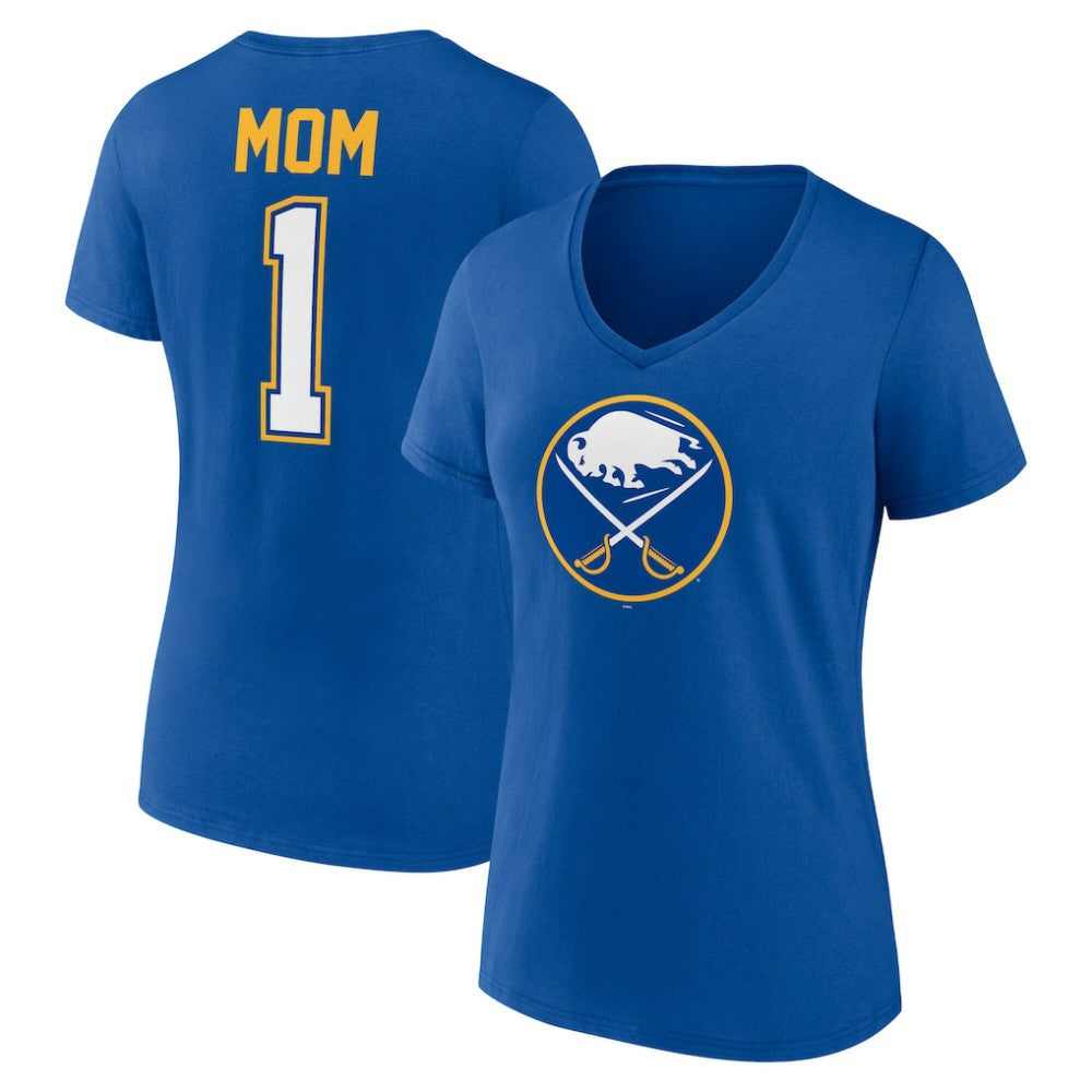Buffalo Sabres Women's Mother's Day V-Neck T-Shirt - Royal - NHL 203555623