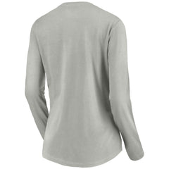 St. Louis Blues Women's Primary Logo Long Sleeve V-Neck T-Shirt - Gray - NHL 203555672