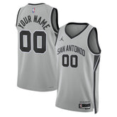San Antonio Spurs Jordan Brand Unisex Swingman Custom Jersey Statement Edition Silver
