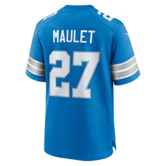 Nike Arthur Maulet Detroit Lions Team Game Jersey Blue