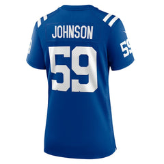 Nike Buddy Johnson Indianapolis Colts Women's Team Game Jersey Royal