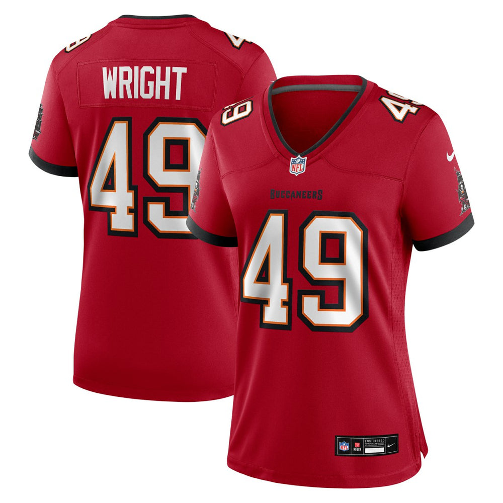 Nike Owen Wright Tampa Bay Buccaneers Women's Team Game Jersey Red
