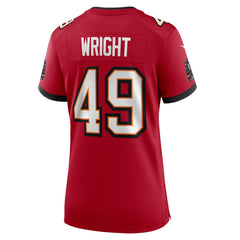 Nike Owen Wright Tampa Bay Buccaneers Women's Team Game Jersey Red