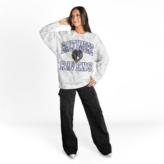 Baltimore Ravens Gameday Couture Women's Whiteout Oversized Premium Fleece Sweatshirt Arctic Camo