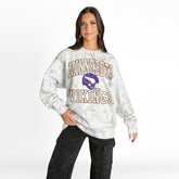 Minnesota Vikings Gameday Couture Women's Whiteout Oversized Premium Fleece Sweatshirt Arctic Camo