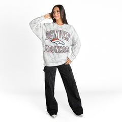 Denver Broncos Gameday Couture Women's Whiteout Oversized Premium Fleece Sweatshirt Arctic Camo