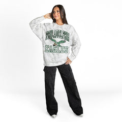 Philadelphia Eagles Gameday Couture Women's Whiteout Oversized Premium Fleece Sweatshirt Arctic Camo