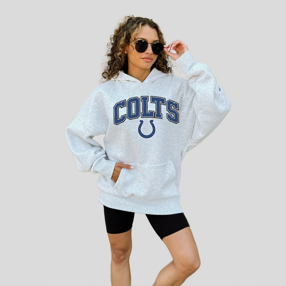 Indianapolis Colts Gameday Couture Women's Fan Edition Premium Weight Hoodie Ash