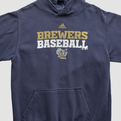 Milwaukee Brewers Adidas 2000s Pullover Sweatshirt - Navy - XVintage - Fanatics Lifestyle