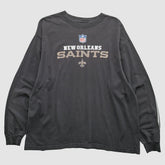 Fanatics New Orleans Saints 2000s Long Sleeve T-Shirt Black Vintage