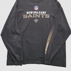 Fanatics New Orleans Saints 2000s Long Sleeve T-Shirt Black Vintage